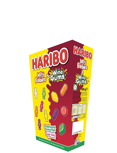 Haribo Giant Jelly Babies and Wine Gums Gift Box