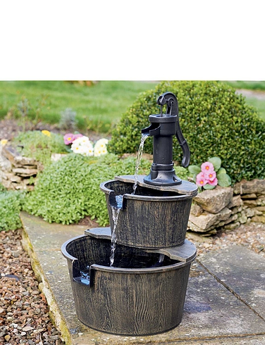 Solar Barrel Fountain