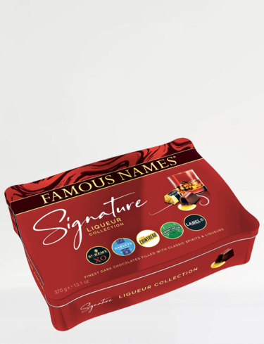 Famous Names Dark Chocolate Liqueur Selection Tin