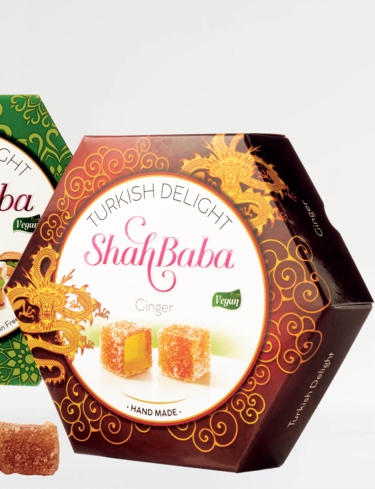 Crystallised Ginger Turkish Delight