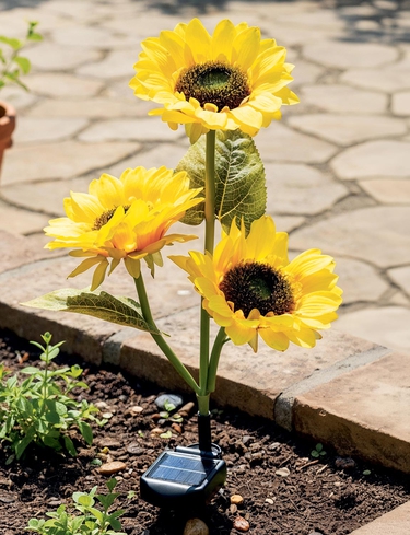 Solar Sunflower Lights