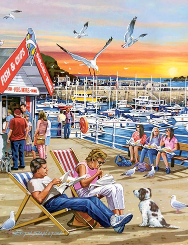 House of Puzzles Days at the Dock 4 x 500 Piece Jigsaw Set