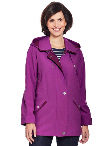 Zip Front Jacket With Hood