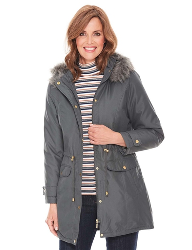 Ladies Microfibre Parka Jacket