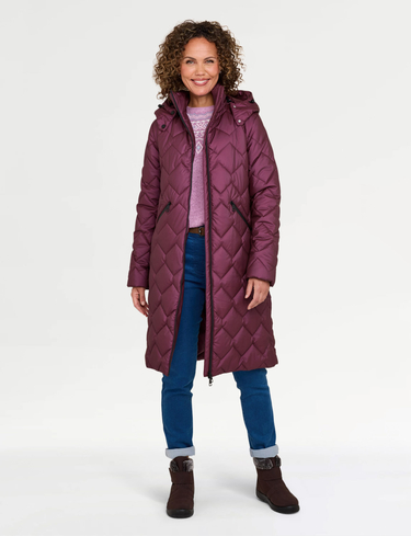 Long Quilted Water Resistant Coat