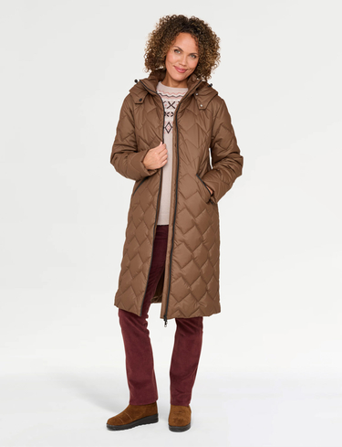Long Quilted Water Resistant Coat