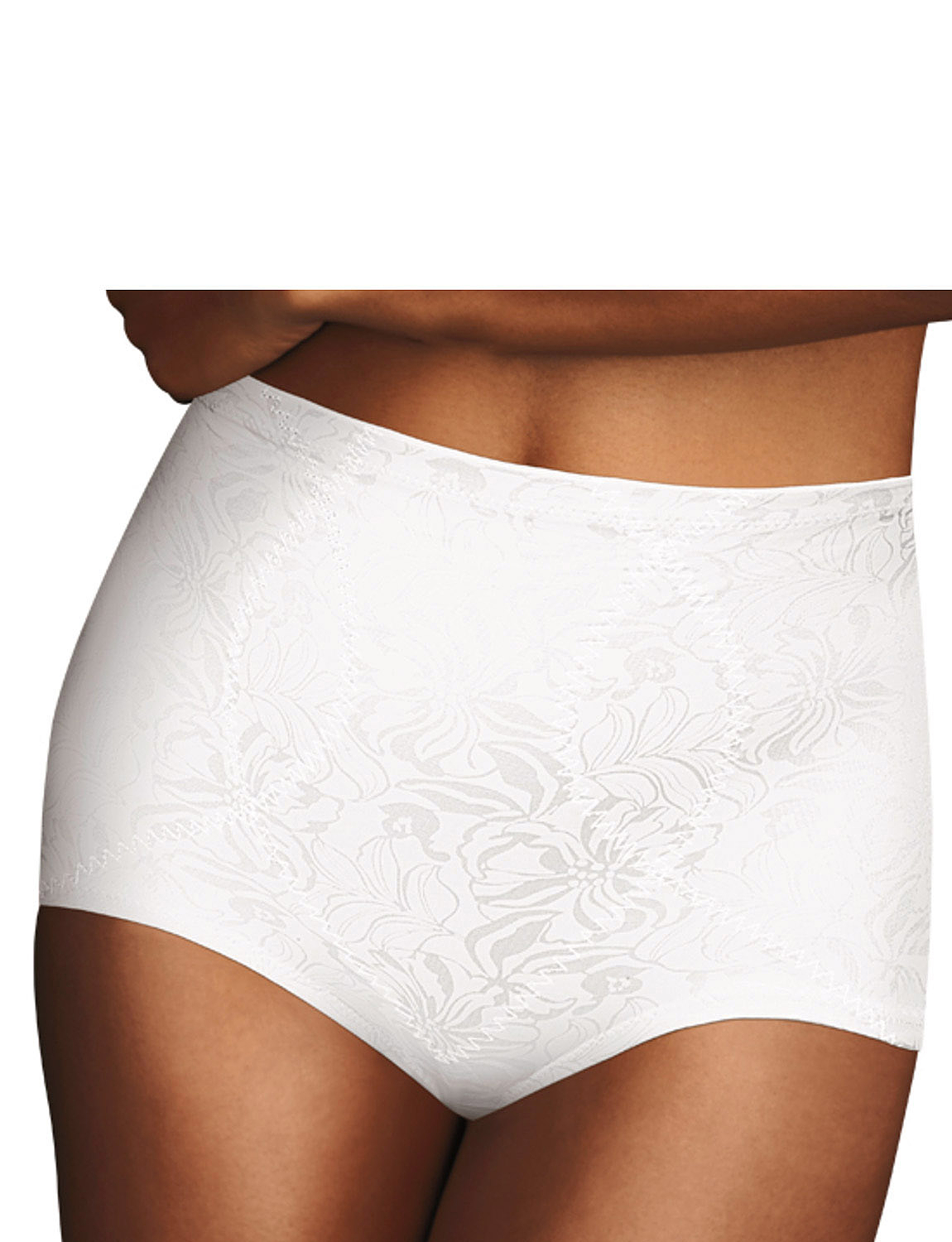M /& S CREAM FIRM CONTROL MAGIC KNICKERS WITH LACE JACQUARD PATTERN NO WAISTBAND