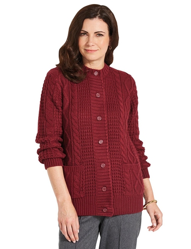 Ladies Classic Cable Cardigan