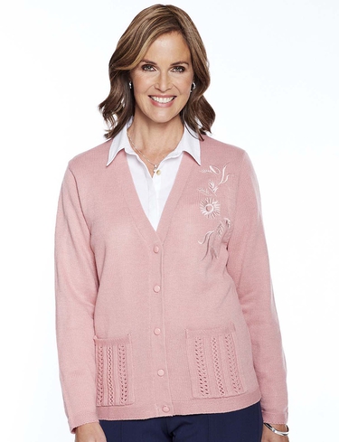 Ladies Embroidered Cardigan