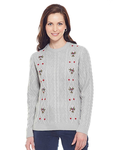 Ladies Embroidered Style Jumper