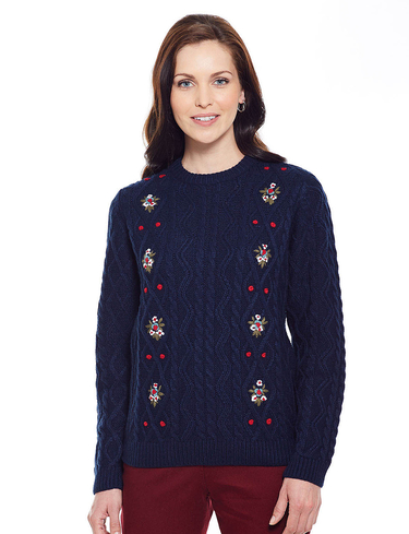 Ladies Embroidered Style Jumper