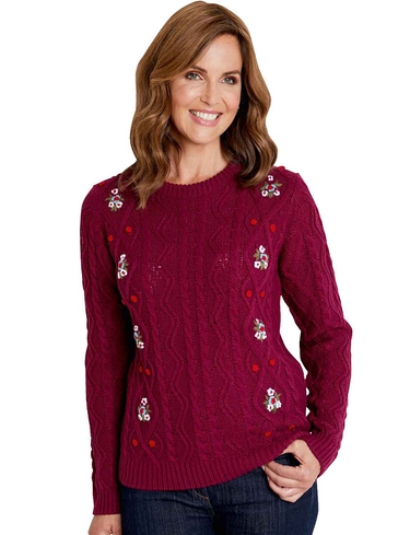 Ladies Embroidered Style Jumper
