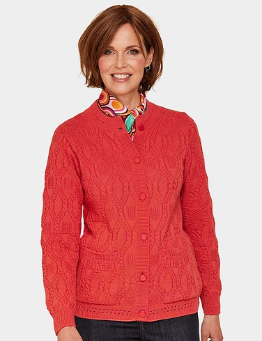 Cable and Diamond Design Cardigan