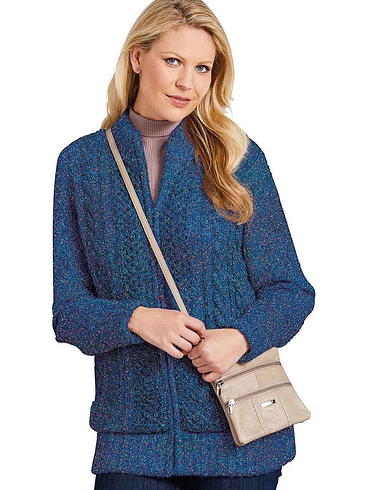 borg lined cardigan womens