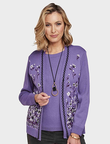Jacquard Mock Twin Set