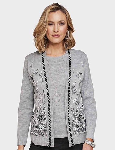 Jacquard Mock Twin Set