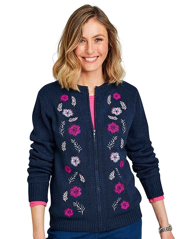 embroidered cardigan ladies