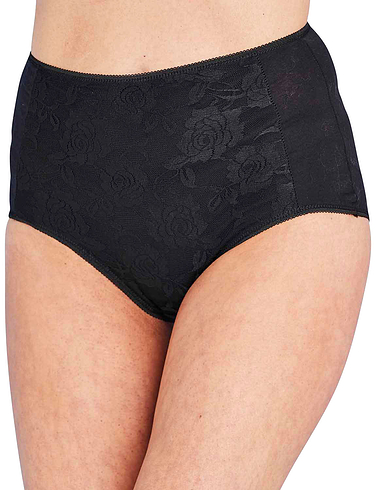 Three Pack Floral Lace Briefs