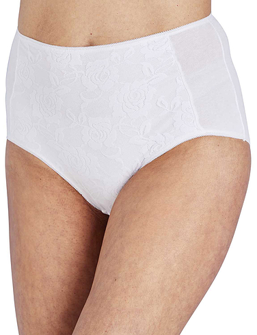 Three Pack Floral Lace Briefs