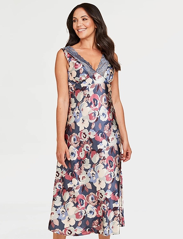 Luxury Satin Print Nightdress
