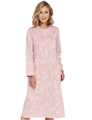 Print Frill Neck Nightdress
