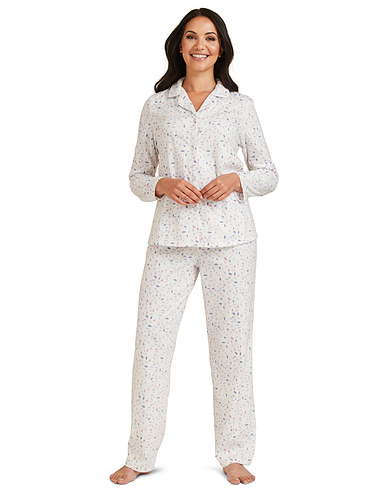 Soft Brushed Fleece Print Pyjama