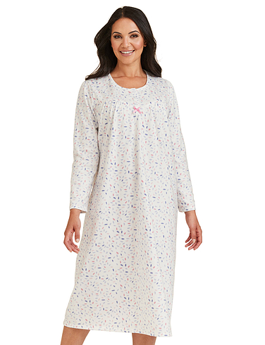 Soft Brushed Fleece Print Nightdress
