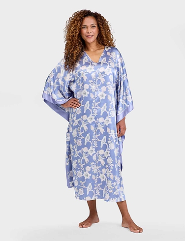 Luxury Print Satin Kaftan