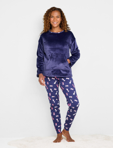 Cute Dog Print Pyjama Set