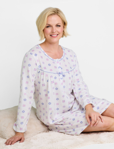 Brushed Fleece Print Nightdress