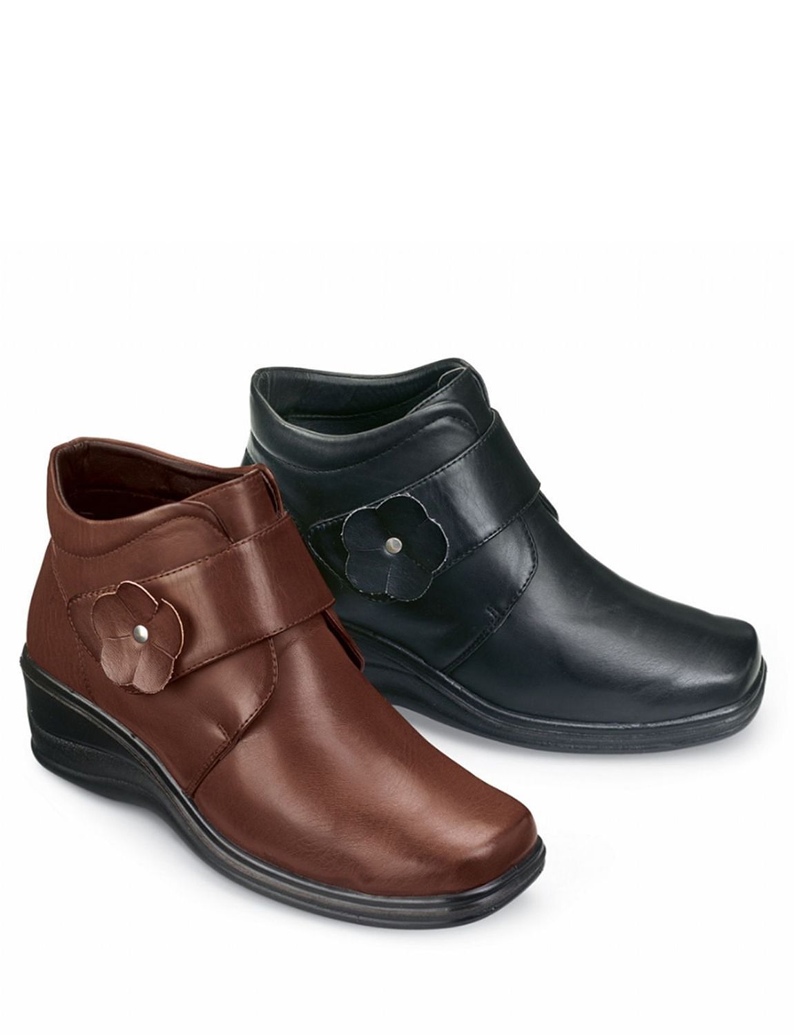 Cushion Walk Ladies Touch And Close Comfort Ankle Boot Ladieswear