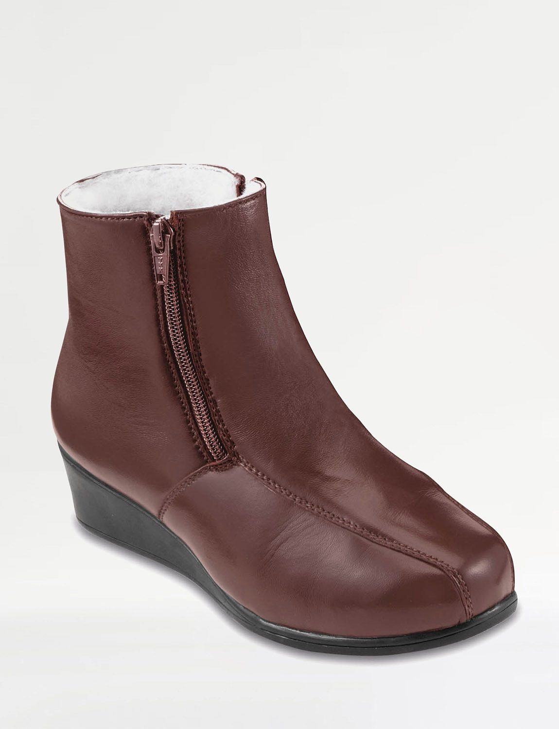 lined leather ankle boots