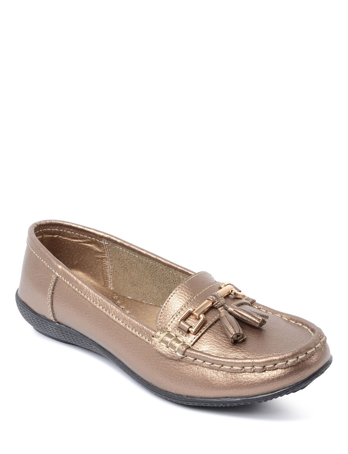 ladies leather loafer shoes