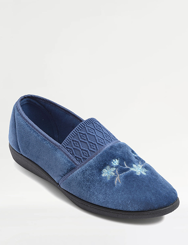 Slip on Washable Velour Slipper