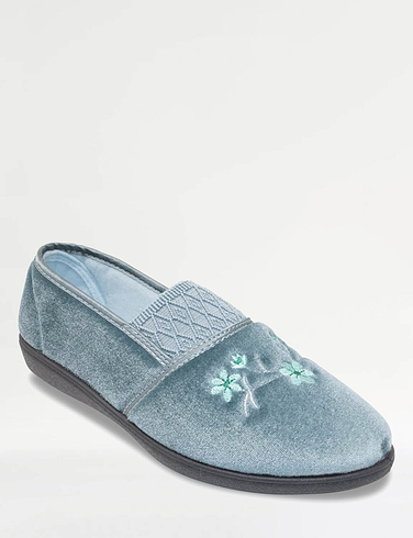 Slip on Washable Velour Slipper