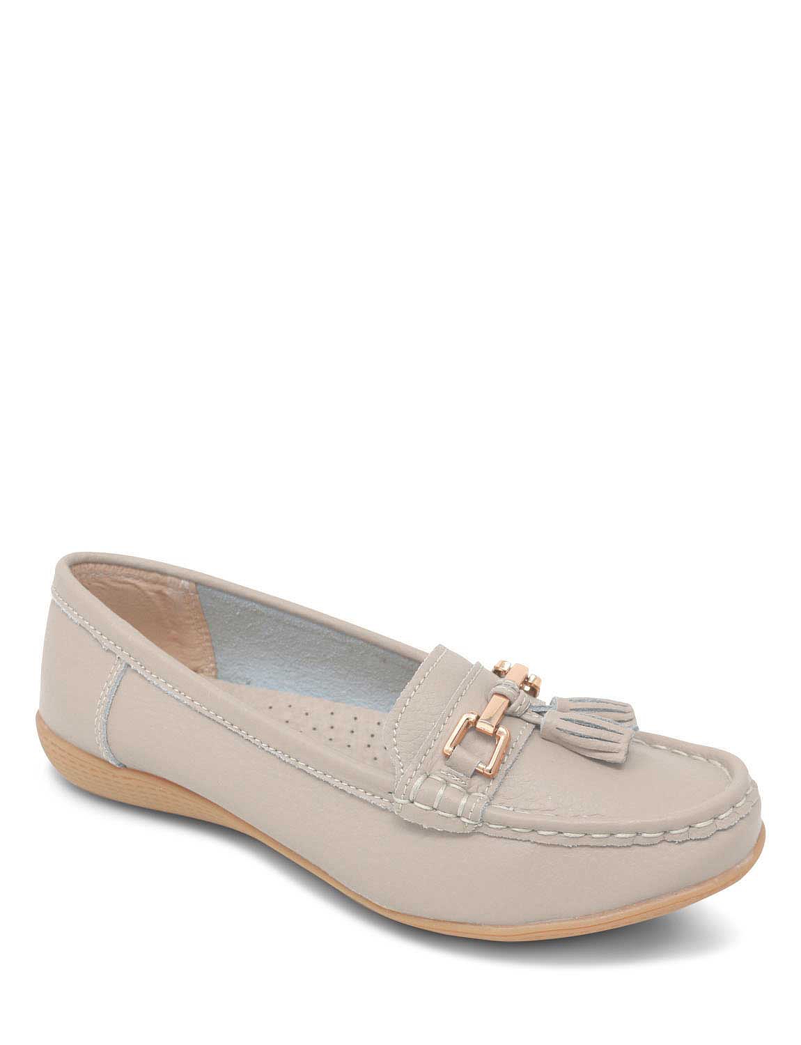 Nautical Wide Fit Leather Loafer Chums