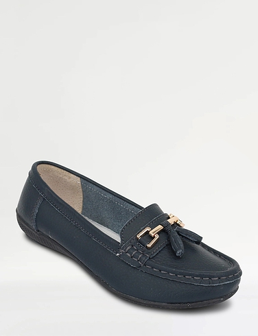 Nautical Wide Fit Leather Loafer