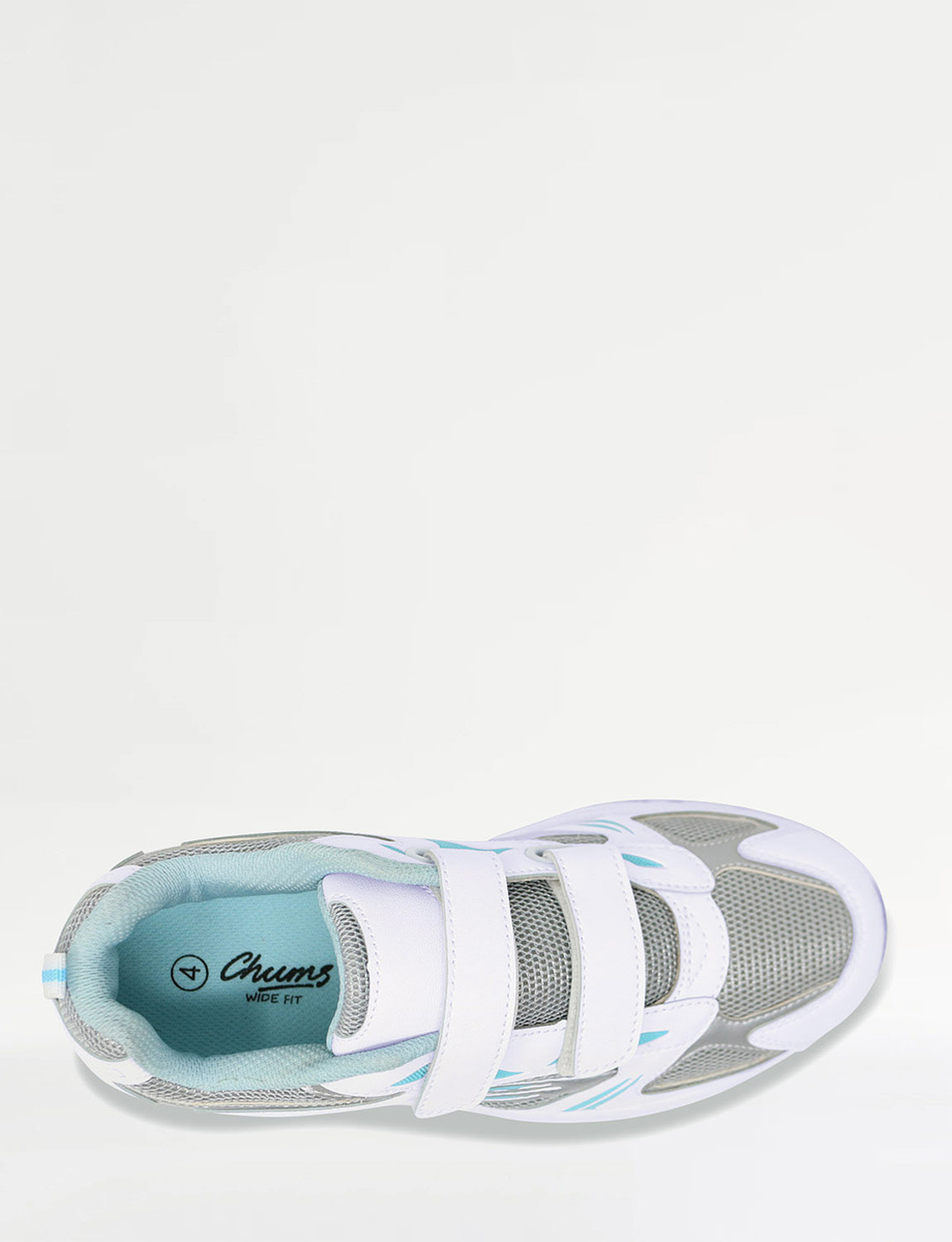 ladies wide fit white trainers