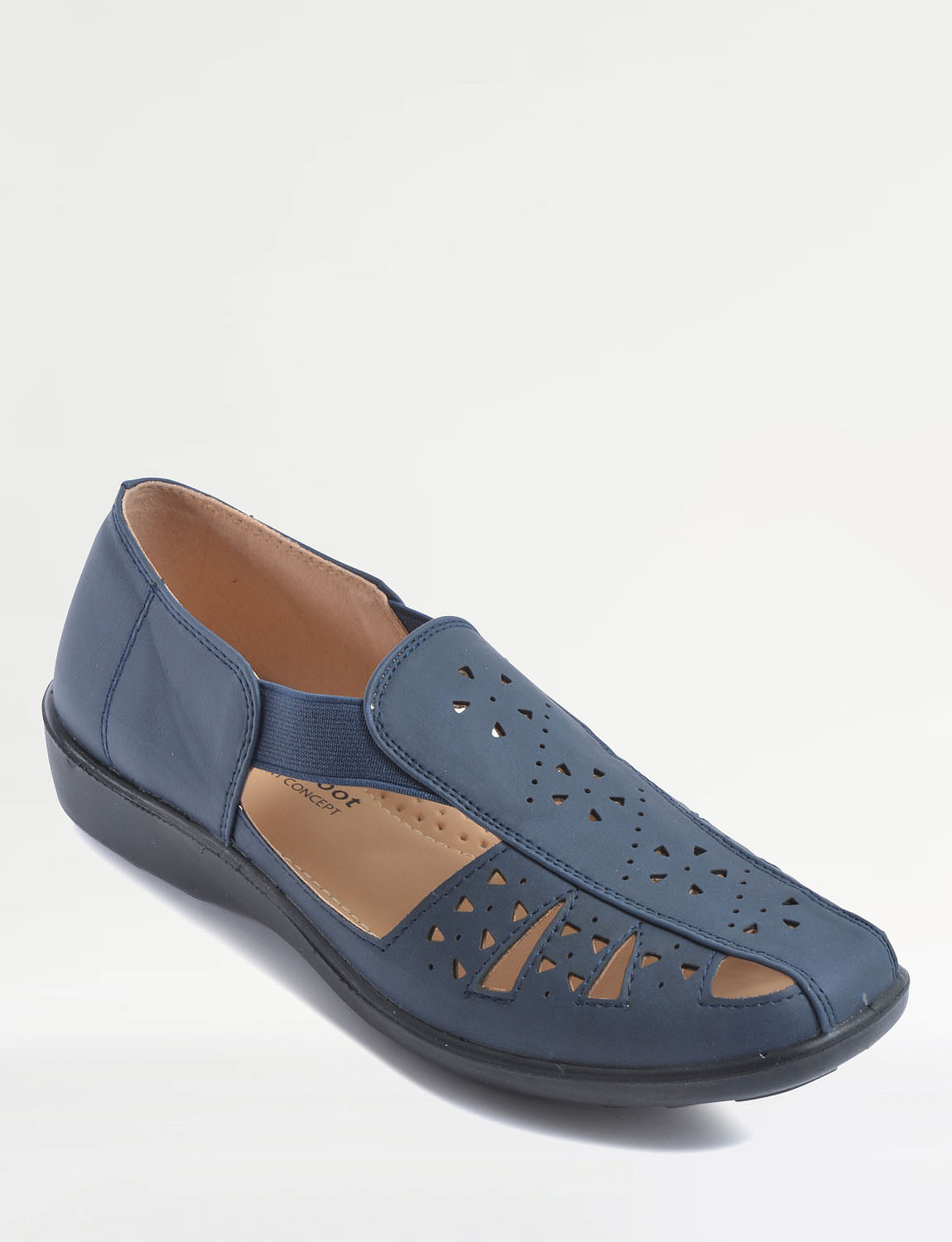 ladies wide fit slip on shoes