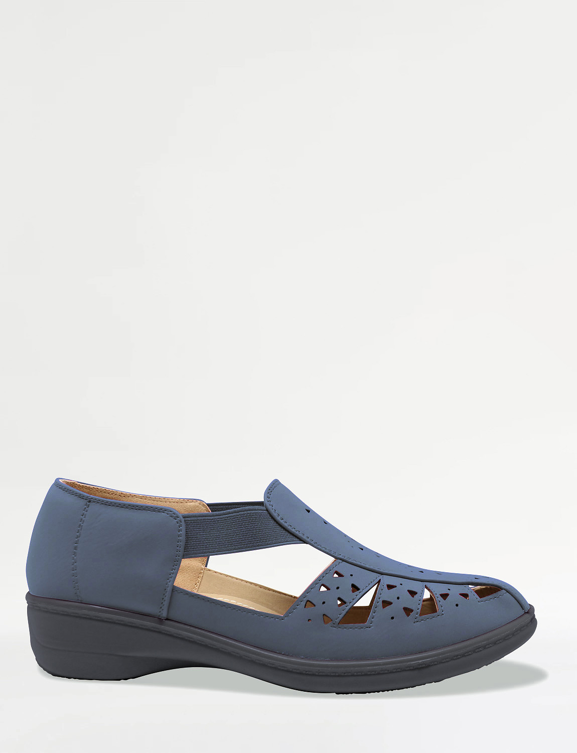 ladies wide fit slip on shoes