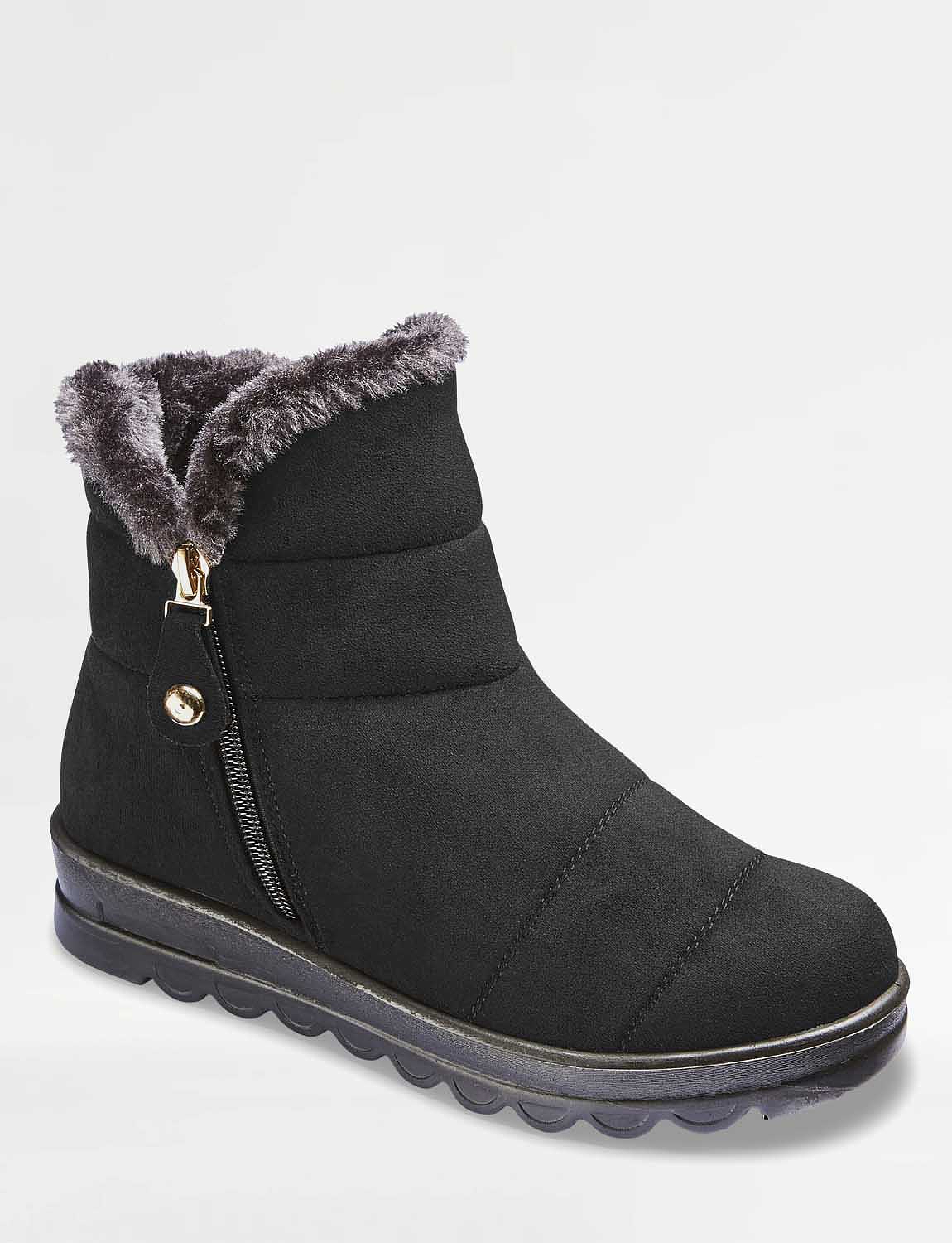 extra wide fur lined boots