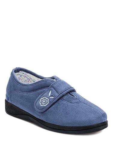 Padders Camilla Extra Wide EE Fit Slipper - Blue