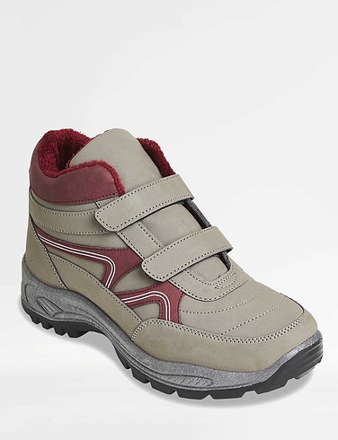 Ladies Fleece Lined Touch Fasten Wide Fit Hiker Boot