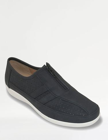Dr Keller Zip Front Wide E Fit Leisure Shoe