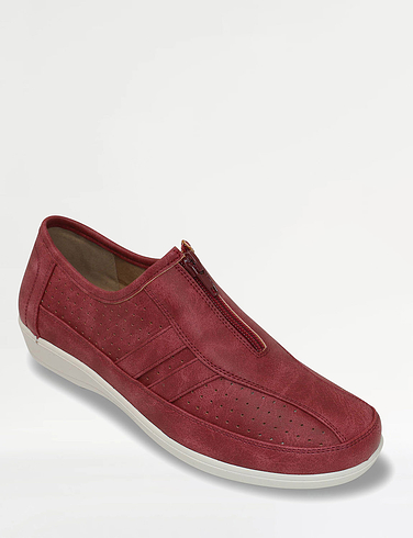 Dr Keller Zip Front Wide E Fit Leisure Shoe