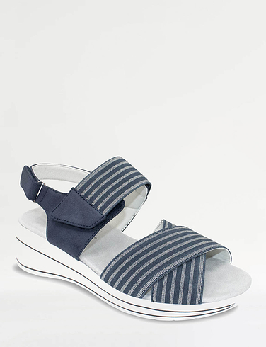 Dr Keller Wide E Fit Cross Over Sandal