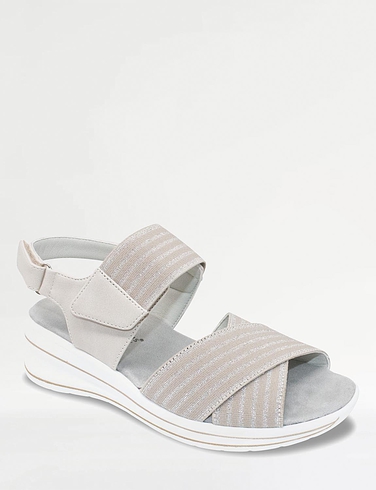 Dr Keller Wide E Fit Cross Over Sandal