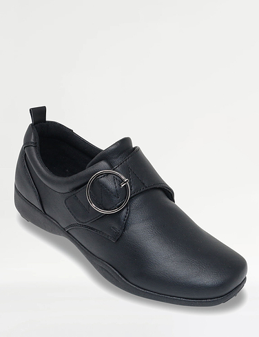 Dr Keller Wide E Fit Buckle Touch Fasten Shoe