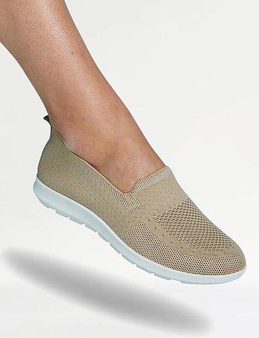Knit Fabric Slip On Shoe