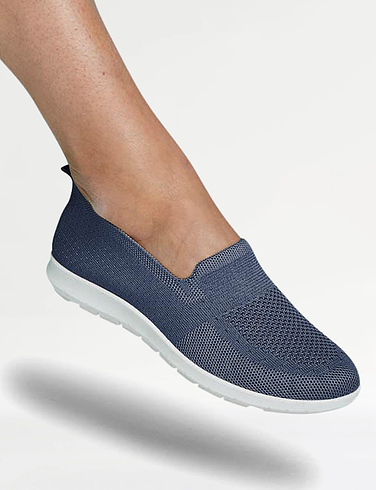 Knit Fabric Slip On Shoe